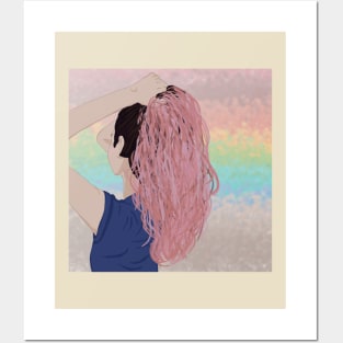 ombre girl Posters and Art